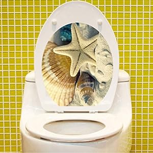 Homyl WC Sitz Toilette Klodeckel Sticker Wandbilder Aufkleber DIY