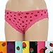 Angelina Strawberry Pattern Cotton Panties, 12 Panties, 7 Assorted Colors Per Pack #1002