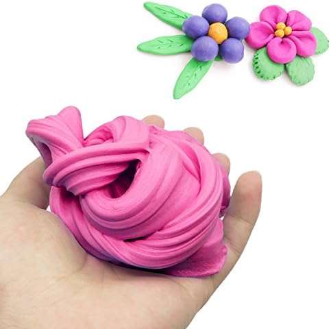 Sisland Fluffy Slime - 7 OZ Jumbo Scented Sludge Extrusion Floam Foam Cloud Putty, Non-Sticky Super Soft Stress Relief Squishy Stretchy Toy for Kids and Adults, Party and School Supply (pink)