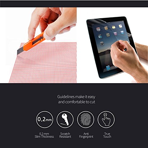RED SHIELD Universal Screen Protector 13" for Tablet, Smartphone, Smartwatch, Gaming Device, GPS. High Definition Crystal Clear Anti-Scratch, Anti-Fingerprint Film. Easy to Cut with Guidelines. [3 PK] - Thumbnail 4
