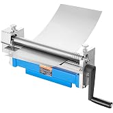 VEVOR Slip Roller, 12.6 inches, Sheet Metal Slip Roll Machine, 20 Gauge Capacity, Rolling Bending Machine with Detachable Rollers, 21 HRC, for Aluminum Alloy Sheet Low Carbon Steel Copper Sheet