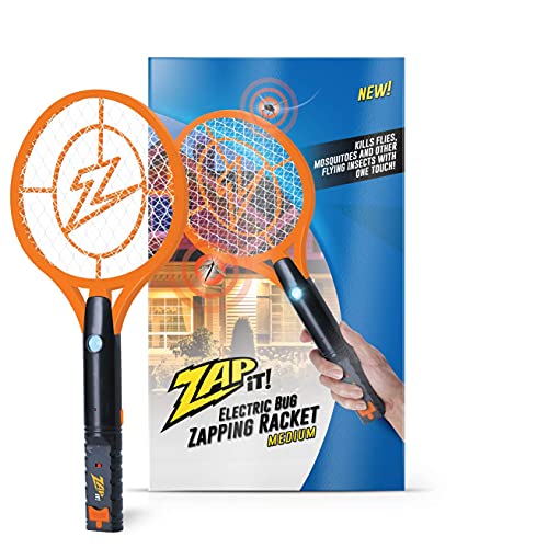 ZAP IT! Bug Zapper Rechargeable Bug Zapper Racket, 4,000 Volt, USB