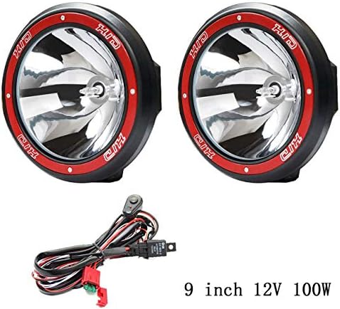 FayOK 2X 9" Inch 100W Hid Driving Lights Xenon Spotlight Offroad 4Wd Truck Ute 12V