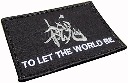 MGS Metal Gear Solid TO LET THE WORLD BE Sanke Morale Embroidery Velcro Patch Black color