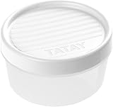 TATAY 0.5L Twist Food Container with Screw-Top Lid BPA Free White 12x12x6.6 cm