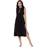 Miraclesuit Women's Swimwear Solid Pleated Beach Dress Swimsuit Cover Up