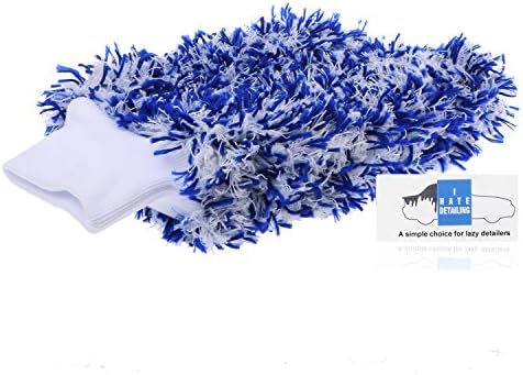 I HATE DETAILING The 000 Car Wash Mitt Extra Thick Multi-Fiber Microfiber Wash Mitt