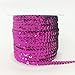 PEPPERLONELY Brand 100 Yard/Roll Metallic Faceted Sequin Trim 6mm(1/4 Inch), Fuchsia