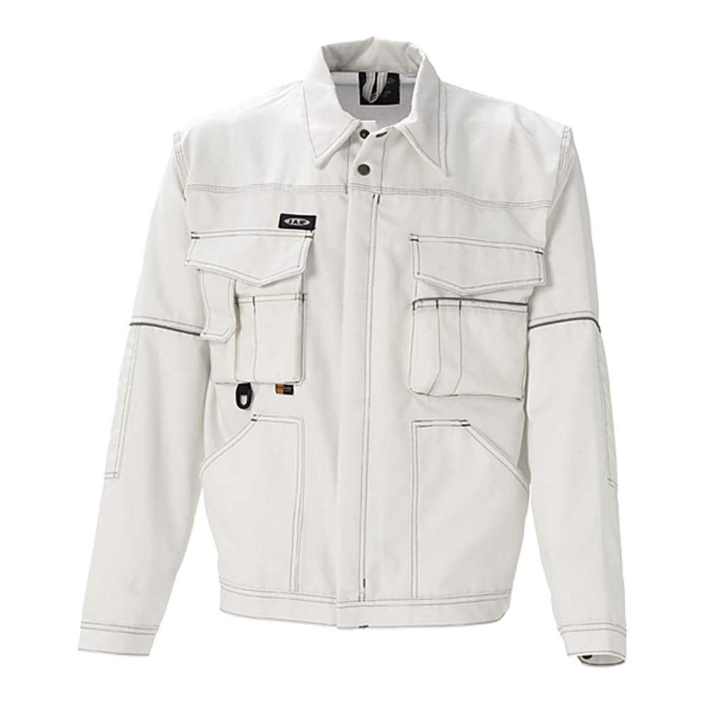 J.A.K. 15020407 Series 1502 60% Cotton/40% Polyester Blouson Jacket, White, 4XL Size