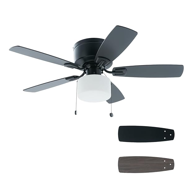 FANSHAIN 42″ PULL CHAIN CEILING FAN: TRADITIONAL FLUSH...