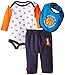 BON BEBE Baby-Boys Newborn Awesome Parents Bodysuit with Bib and Pant Set