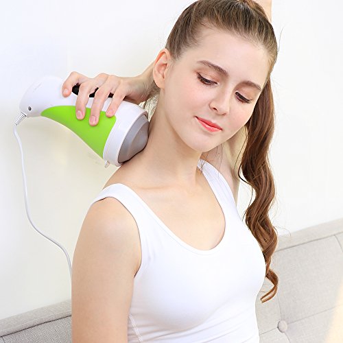 NURSAL Handheld Percussion Electric Massager, Interchangeable Nodes Deep Kneading Therapeutic for Full Body, Blood Circulation