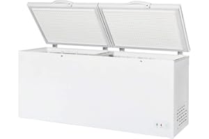 DUURA Chest Freezer Sub Zero Commercial Freezer with Split Top Double Locking Lids, Indoor or Outdoor Ready for Garage, Basement, Restaurant, Cafe, 30 Cu. Ft., White