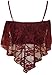 WearAll Women's Lace Camisole Crop Top - Wine - US 8-10 (UK 12-14)