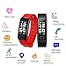 ZYL Fitness Tracker Bluetooth Smart Watch Waterproof Sport Pedometer Life Reminder Sleep Monitoring business Wristband for Android and IOS Y11 Black