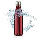 OUTERDO Water Bottle, Double Wall Vacuum Insulated Stainless Steel Water bottle - BPA Free Long Neck and Bullet Shape 17oz Ideal for Outdoor Sports Camping Hiking Cycling