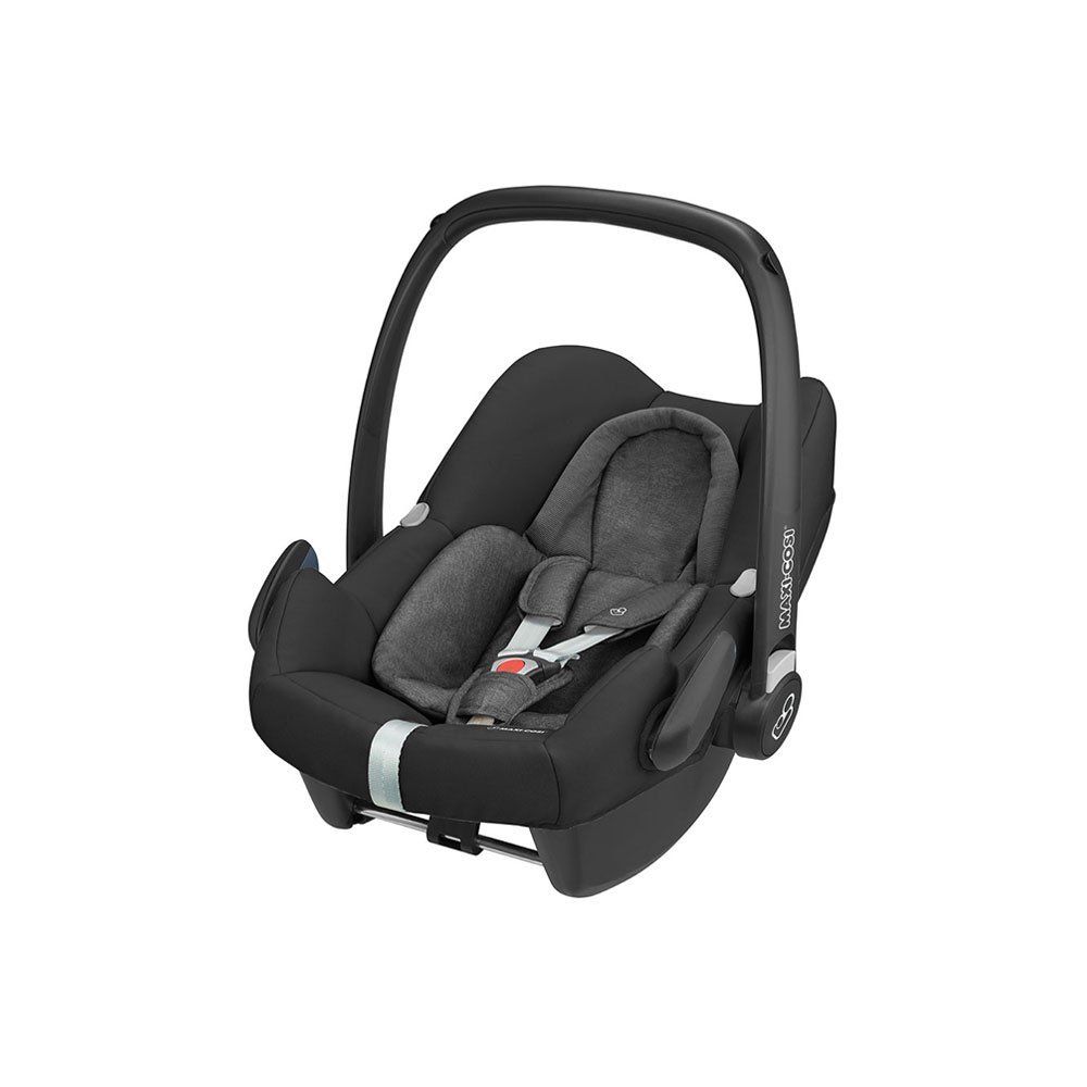 Maxi-Cosi Rock Babyschale, sicherer i-Size Kindersitz, Gruppe 0+ (0-13 kg), nutzbar ab der Geburt bis 12 Monate, nomad black