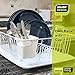 Smart Design Dish Drainer Rack - Large - In Sink or Counter Drying - Steel Metal Wire - Cutlery, Plates, Dishes, Cups, Silverware Organization - Kitchen (White - 17.5 x 5.5 Inch)