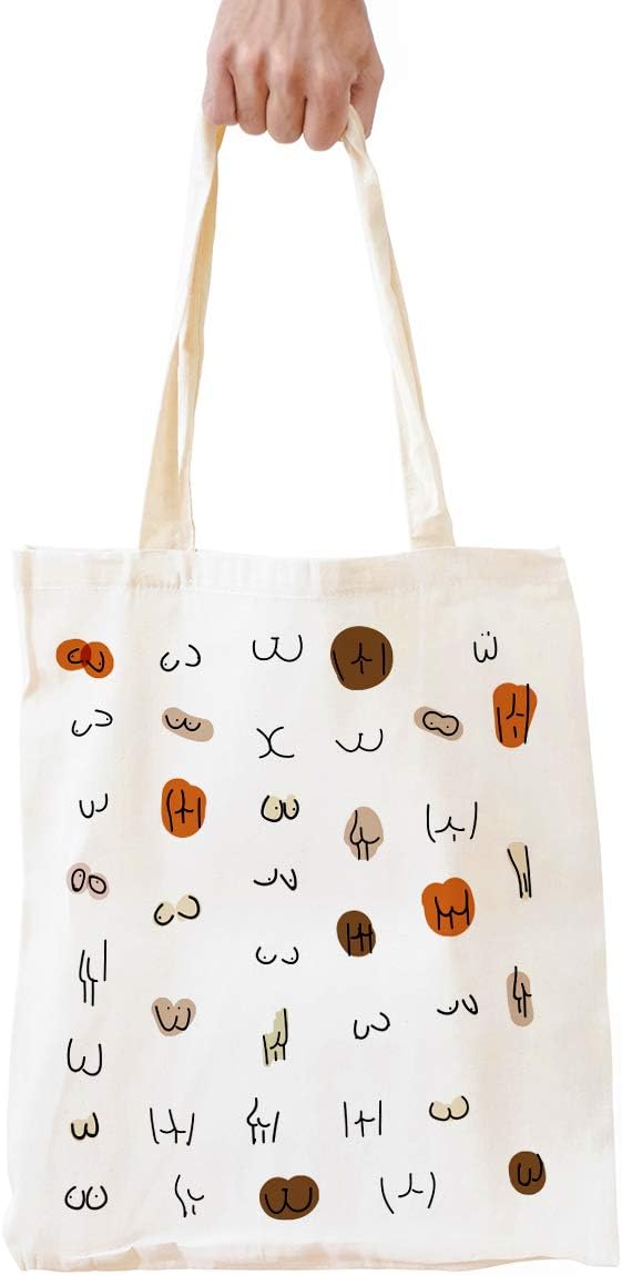 Funny Gifts for Adults Women Men | Funny Theme Natural Cotton Canvas Reusable Tote Bag | Cute Eco-Friendly Cotton Tote Bag Shoulder Bag Gifts for Teens Women Friends Kids