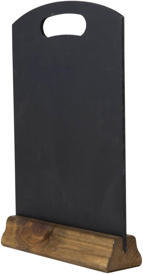 Chalkboards UK Handheld Table Top Blackboard with Plinth 31 x 21 cm Black