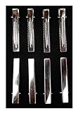 ALL in ONE 50pcs Metal Silver Flat Single Prong Alligator Hair Clips Nickel Free (32MM)