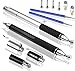 Stylus for Touch Screens, MEKO 3-in-1 High Sensitivity (Disc, Fiber, and Ink) Stylus Pen for iPad iPhone Android Samsung Phone Tablets All Capacitive Touch Screens-2 Pack (Black/White)