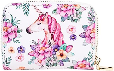 Fancy Women Card Case Floral Design Card Holder Printed Credit Card Wallets for Girls
