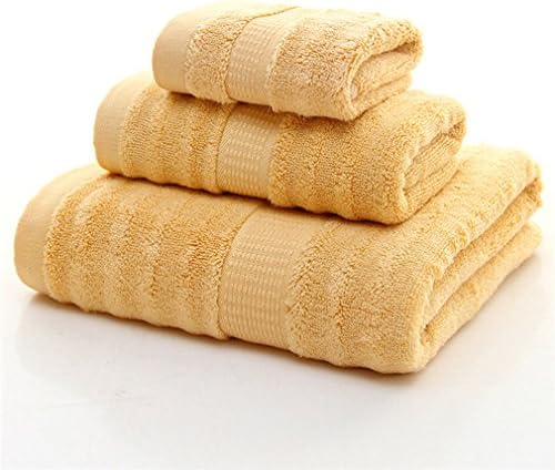 XINTINGHZP 3 Piece Towel Set; 1 Bath Towel, 1 Hand Towel & 1 Washcloth Bamboo Fiber Bath Towel Bath Sheet Hand Towel Washcloth Wash Cloth (khaki)