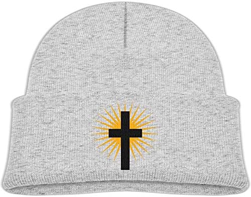 Christian Jesus Cross Sun Winter Knit Hat Soft Warm Beanies Cap Girl