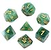 Polyhedral DND Dice Sets Green Jade Dice for Dungeons and Dragons Pathfinder DND RPG MTG Table Gaming Dice primary