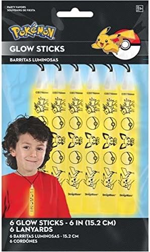 4 Count Pokemon Printed Glow Lanyards, Multicolor