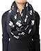 Pug Dog Print Women's Infinity Scarf Lightweight (Black)