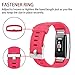 POY Replacement Bands Compatible for Fitbit Charge 2, Classic & Special Edition Sport Wristbands, Large Rose, 1PC