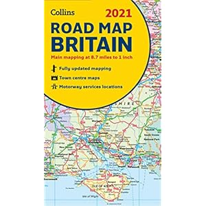 Map of Britain 2021: Folded Road Map Landkaart – Gevouwen Kaart, 15 augustus 2020