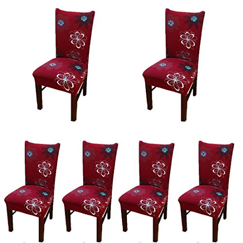 Deisy Dee Stretch Chair Cover Removable Washable for Hotel Dining Room Ceremony Chair Slipcovers Pack of 6 (HH) - Thumbnail 7