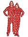Footed Pajamas - Holly Jolly Christmas Adult Hoodie Drop Seat