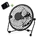 10000 Clip on Fan, Small Desk Stroller Fan Battery Operated with Rechargeable USB & Hook, 3 Speed-4 Mode-6 Inch-360 Rotation Portable Quiet for Baby, Black Ezire