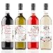 Pink Floral New Mommy Milestone Wine Bottle Gift Labels, 4 Count