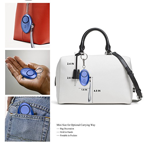 image for BELK 2 Pack Personal Alarm 140DB EDC Keychain Security Alarm with LED 