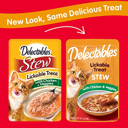 Hartz Delectables Stew Lickable Wet Cat Treats for Adult & Senior Cats