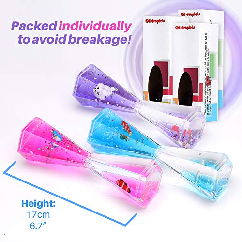 Liquid Timer - Best Liquid Motion Bubbler with Floating Sea Creatures, Incredibly Relaxing and Calming Sensory Toy for Kids and Adults, Colorful Lava Lamp Timer to Relieve Stress and Anxiety
