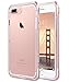 ULAK Compatible with iPhone 8 Plus/iPhone 7 Plus Case Clear, Slim Fit Shockproof Bumper PC Frame TPU Back, Proffesional Protective Case Cover for Apple iPhone 7 Plus/8 Plus 5.5 inch, Rose Gold Frame
