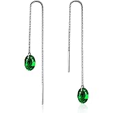 Elegant 925 Sterling Silver Threader Tassel Earrings Handmade Pull Through Chain Earrings Drop Dangle Earring for Women