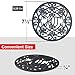 Silicone Trivet for Hot Dishes, Pots & Pans - Decorative Non Slip Mat 'Hot Ironworks' Design Gives a Rustic Charm Protective Pads for Kitchen Counter (7.5 in Round, 3-Set, Dark Gray)
