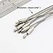 bayite Pack (100) Stainless Steel Wire Keychains Cable, Key Rings, Heavy Duty Luggage Tags Loops Tag Keepers 2mm Twist Barrel (Cable Length: 10 inches)