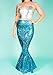 Sidecca Faux Leather Wet Look Metallic Mermaid Costume Maxi Skirt-Holo Turq-M
