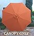 Formosa Covers 11 Foot 8 Ribs Replacement Umbrella Canopy for Outdoor Octagonal Market Patio (Canopy ONLY) (Terra Cotta)