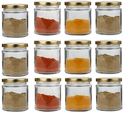 Jay ganesha Cloudsell Picasso Pot Glass Jars with airtight Lid, Matka Style (Gold/200 ml)(5)