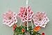 KEIRA PRINCE CRAFTS Paper Flowers, Beautiful Handmade Set of 4 Pink Flowers 20cm/8inch (Pink)