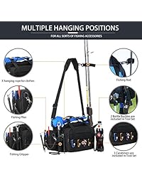 LOCALLION   Mochila multifunción para senderismo, mochila de hombro con bandolera y correa de transporte, bolsa de almacenamiento, bolsa de pesca, portátil, resistente al agua
